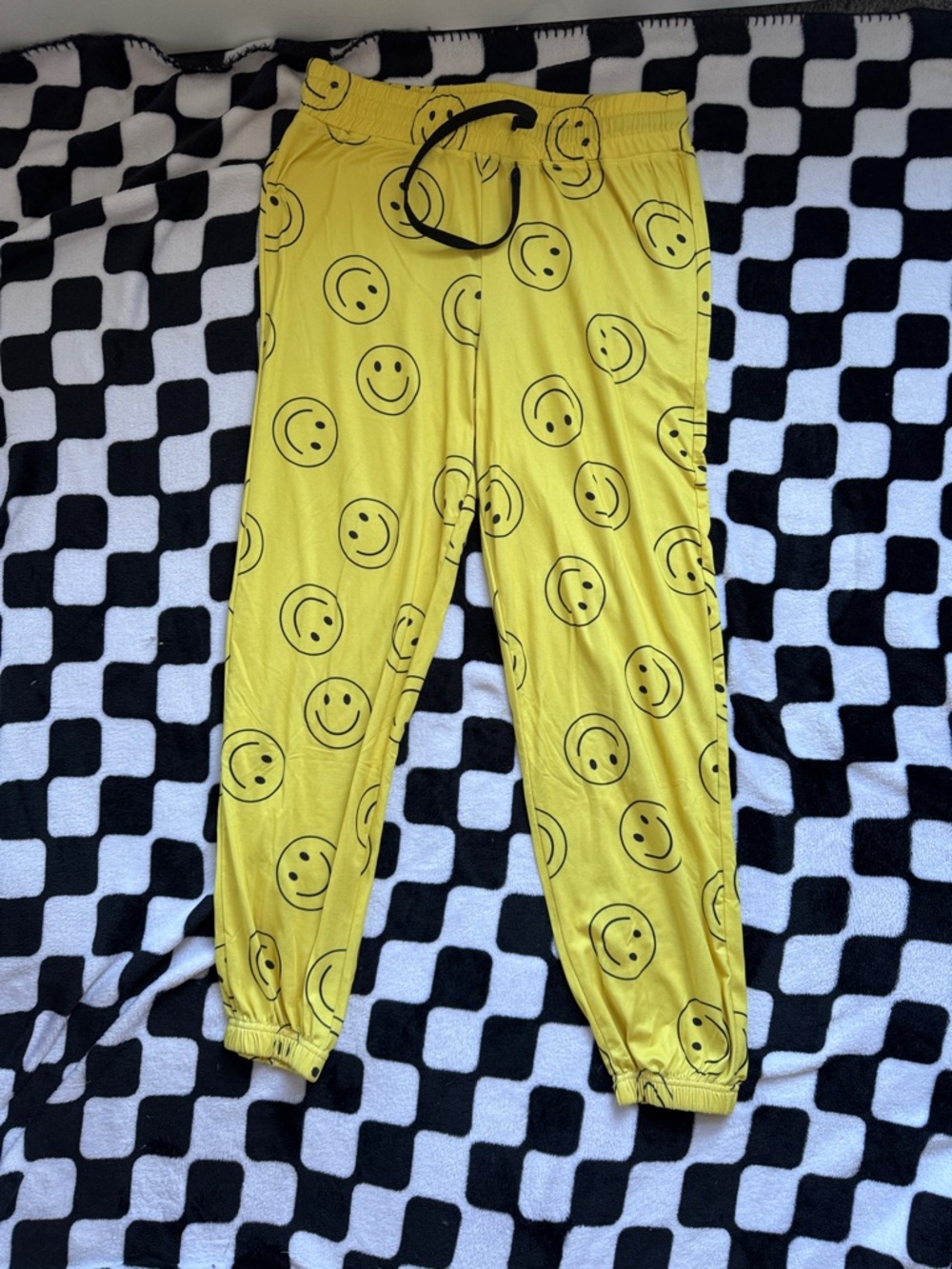 Yellow Smiley Face Pajama Pants
